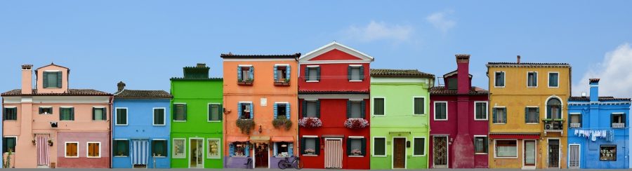 Casas de colores de la isla de Burano.